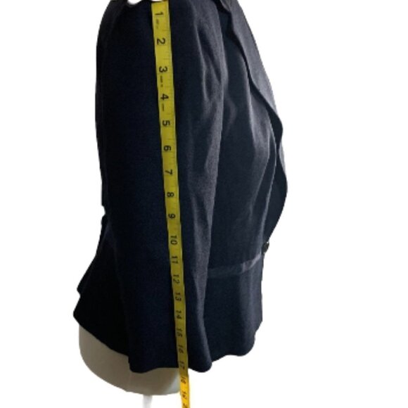 Gianfranco Ferre Black Blazer with Satin waist trim Size 10 - Picture 8 of 14